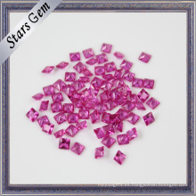 Wuzhou Factory Price Square Shape Synthetic Ruby